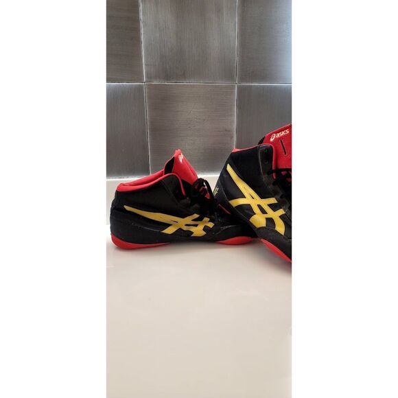 Asics Men's Wrestling Ring Sparring Red Yellow Black Sz 14 Elite JB V2 Shoes - Picture 5 of 12